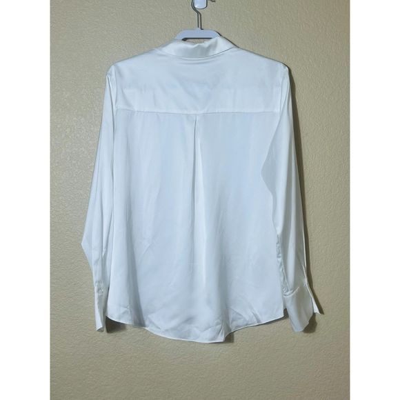 Anthropologie Endless Rose White Button Up Blouse Large - Picture 3 of 9